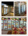 Congelatore di vetro della porta del negozio di alimentari per il compressore di Danfoss di grado delle frutta 2 - 8