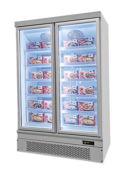 Congelatore di frigorifero dritto commerciale dell'esposizione del supermercato di surgelamento per alimento congelato